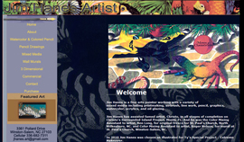 Custom design to showcase Artist talents and completed art works through a photo galleries